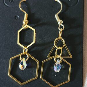 Chic Mismatched Gold Earrings